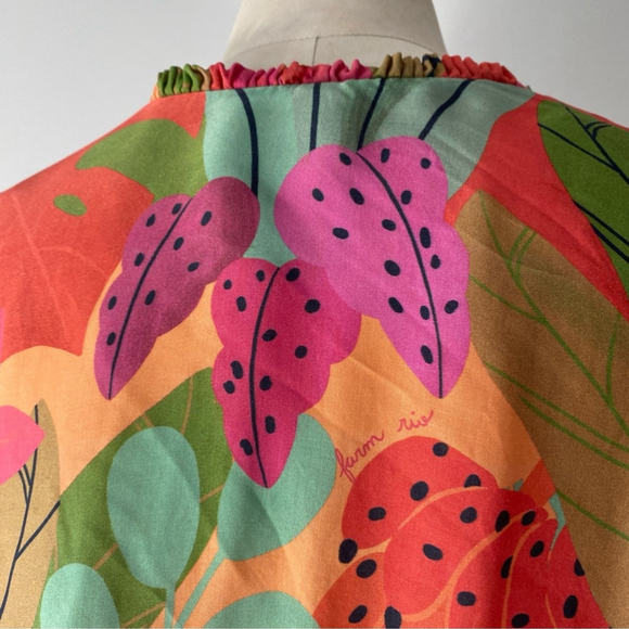 Farm Rio Sweet Forest Long Sleeve Mini Dress - L - Picture 10 of 15